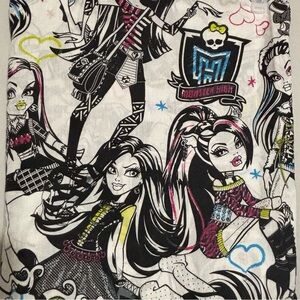Monster High 2012 Mattel Twin Flat Sheet 60% cotton 40% polyester